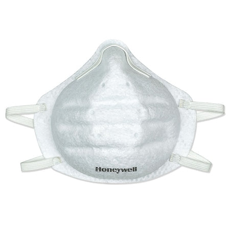 Disposable Respirator, N95, Molded, Dual Non-Adj. Headstraps, Metal Nose Clip, Universal, PK 20