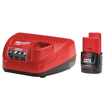 Battery and Charger Kit, 2 Ah, Li-Ion