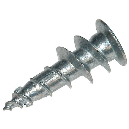 E-Z Ancor Wall Anchor, 1-1/8" L, Zinc Alloy, 100 PK