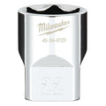 1/2 in. Drive 22mm Metric 6-Point Socket with FOUR FLAT Sides