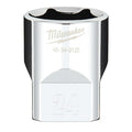 1/2 in. Drive 24mm Metric 6-Point Socket with FOUR FLAT Sides