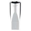 1/4 in. Drive 15mm Metric 6-Point Deep Socket with FOUR FLAT Sides