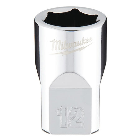 3/8 in. Drive 12mm Metric 6-Point Socket with FOUR FLAT Sides