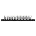3/8 in Drive Standard Socket Set Metric 10 Pieces 10 mm to 19 mm , Chrome
