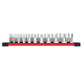 3/8 in Drive Standard Socket Set SAE 10 Pieces 5/16 in to 7/8 in , Chrome