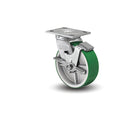 5"" X 2"" Non-Marking Polyurethane Swivel Caster, Face Brake, Loads Up To 1000 lb