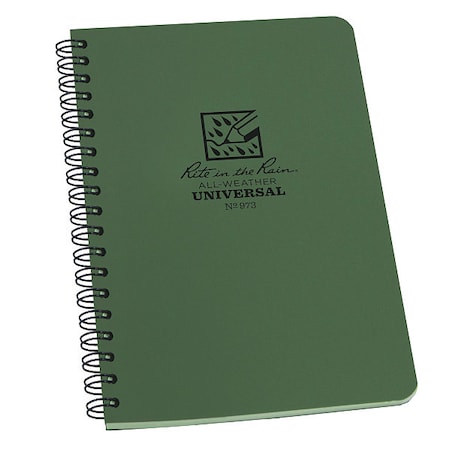 All Weather Notebook, Green Cover Color