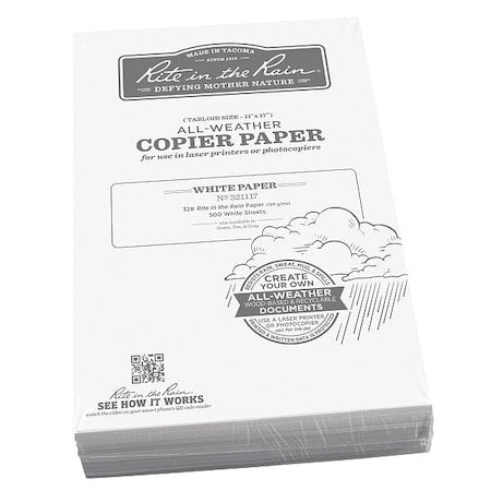 Waterproof Laser Paper, 32lb, PK500