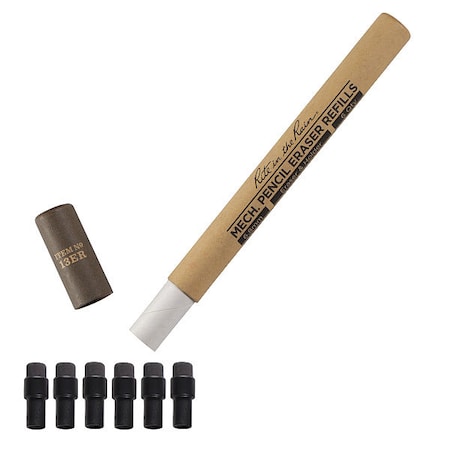 Eraser Refill, Black, Soft Rubber