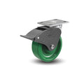 6"" X 2"" Non-Marking Polyurethane X-Treme Swivel Caster, Total Lock Brake, Loads Up To 1000 lb