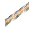 Collated Metal Connector Nail, 1-1/2 in L, Not Applicable, Brite, Flat Head, Straight, 3000 PK