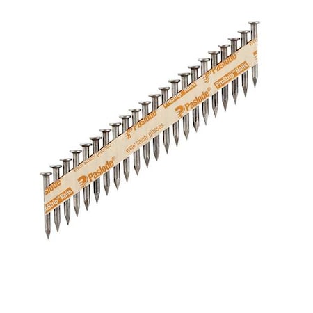 Collated Metal Connector Nail, 1-1/2 in L, Not Applicable, Brite, Flat Head, Straight, 3000 PK