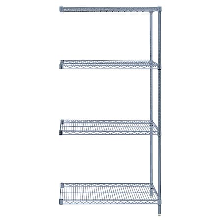 Wire Shelving Add-On Kit, Gray