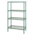 Wire Shelving, 24"X72"X63", Proform, Green Epoxy