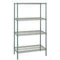 Wire Shelving, 24"X60"X74", Proform, Green Epoxy