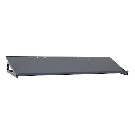 Steel Slanted Shelf, 36 in W x 12 in D x Gray