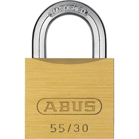 Solid Brass Padlock Keyed Alike, Keyed Different, Standard Shackle, Hardened Steel Shackle