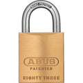 Solid Brass Rekeyable Padlock, Standard Shackle, Hardened Steel Shackle