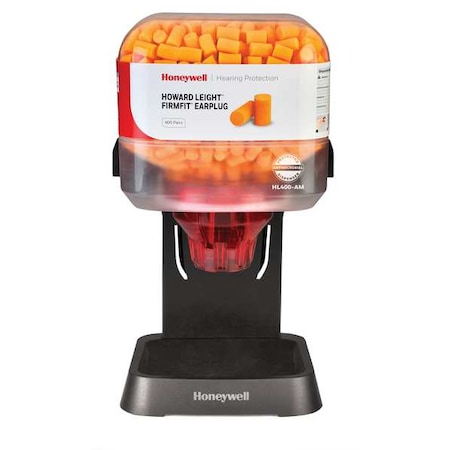HL400 Earplug Dispenser, Foam, Cylinder, 30 dB NRR, Uncorded, 400 Pairs Per Pkg