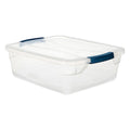 Stack & Nest Storage Tote W/ Lid, 4 gal, 18-3/4 in L x 13-3/8 in W x 6-5/8 in H, Clear