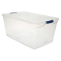 Stack & Nest Storage Tote W/ Lid, 23.8 gal, 29 in L x 17-3/4 in W x 13-1/4 in H, Clear