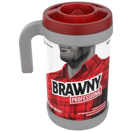 Dispensing Bucket For Use with BRAWNY Professional Cleaning Towel System By GP PRO (GEORGIA-PACIFIC), Gray, Set of 2