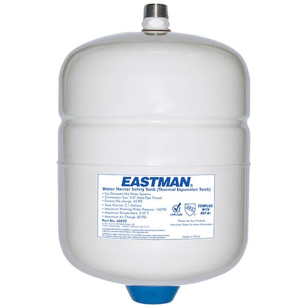 Thermal Expansion Tank, Steel, 8" L, 12" H