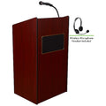 Aristocrat Sound Lectern Wireless Headset Mic Mahogany