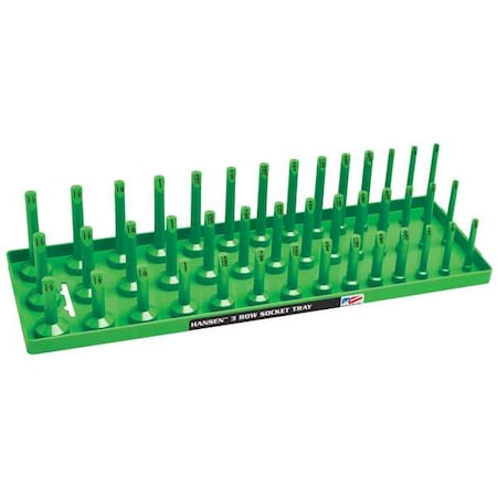SocketTray, Green, Plastic, 311/16in, 1PK