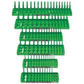 Socket Tray, Green, Plastic, 4 1/4 in