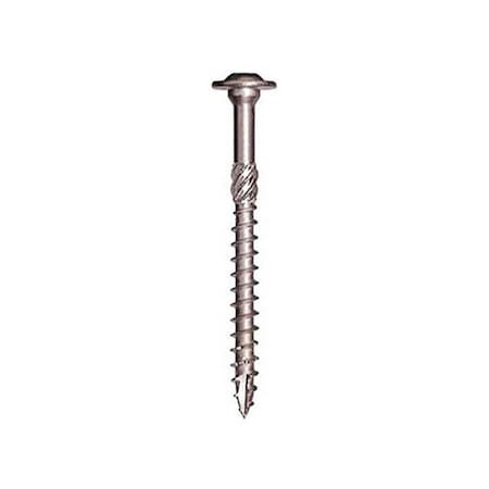 Deck Screw, 5/16 in x 3-1/8 in, 18-8 Stainless Steel, Flange Round Head, Torx Drive, 500 PK