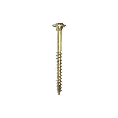 Deck Screw, 5/16 in x 5-3/8 in, Climatek, Flange Round Head, Torx Drive, 300 PK