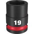 19mm SHOCKWAVE Impact Duty 1/2 in. Drive Standard 6 Point Impact Socket