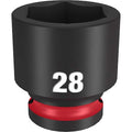 28mm SHOCKWAVE Impact Duty 1/2 in. Drive Standard 6 Point Impact Socket