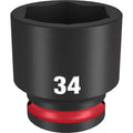 34mm SHOCKWAVE Impact Duty 1/2 in. Drive Standard 6 Point Impact Socket