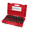 19PC SHOCKWAVE Impact Duty 1/2" Drive SAE Deep 6 Point Socket Set