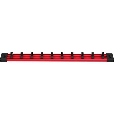 SocketRail, Blk, Red, Plastic, 1313/16in, 1PK