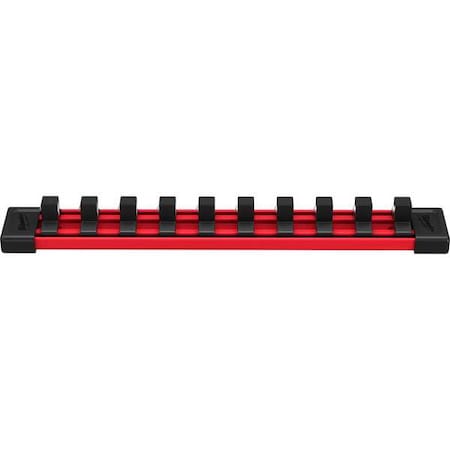 SocketRail, Blk, Red, Plastic, 1313/16in, 1PK