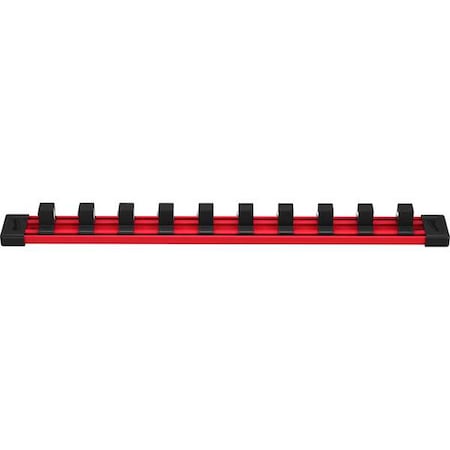 SocketRail, Blk, Red, Plastic, 1313/16in, 1PK