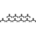 Socket Rail Clip, 10 Count, Blk, Size 1/4"