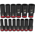 14 pc. SHOCKWAVE Impact Duty 1/2 in. Drive Metric Deep Well 6 Point Socket Set