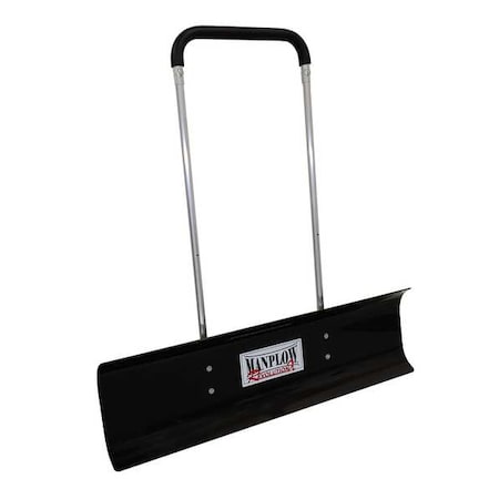 Snow Pusher, 48 in W x Plastic Blade, 50 in L Aluminum Handle