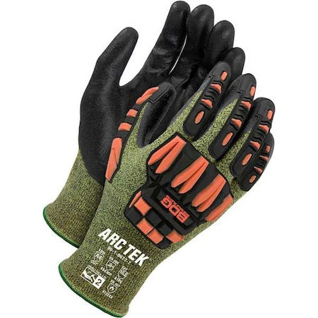 Cut-Resistant /Arc Flash Resistant Gloves, Cut Level A4 , Dipped , Neoprene, Nitrile , Sandy , 7 1 PR