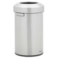 Refine 16 gal Round Indoor Metal Can, Silver, None, Stainless Steel, Not Applicable