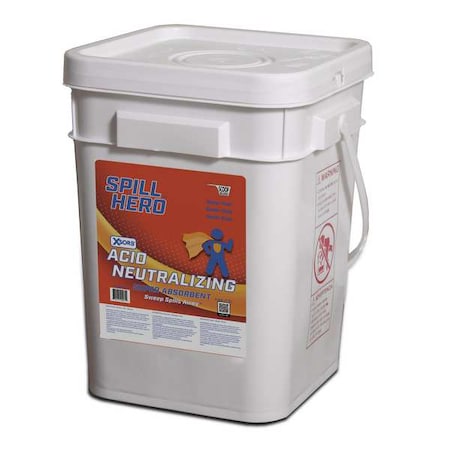 Granular Sorbent, Alumina Silica (Volcanic Ash), 4 gal Volume Absorbed per Pkg., 12 lb lb, Pail