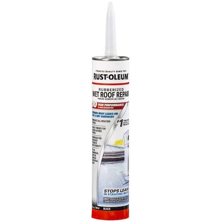 Wet Roof Repair, Asphalt, Black, 10.1 oz