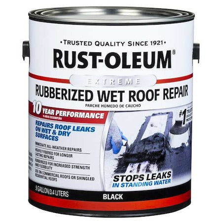 Wet Roof Repair, Asphalt, Black, 0.9 gal
