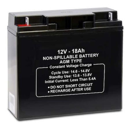 Sealed Lead Acid Battery, 12V, 18Ah, AGM