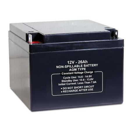 Sealed Lead Acid Battery, 12V, 26Ah, AGM