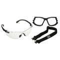 Solus 1000 TPE, Safety Glasses, Scotchgard Anti-Fog & Anti-Scratch, Clear Lens, Black Frame